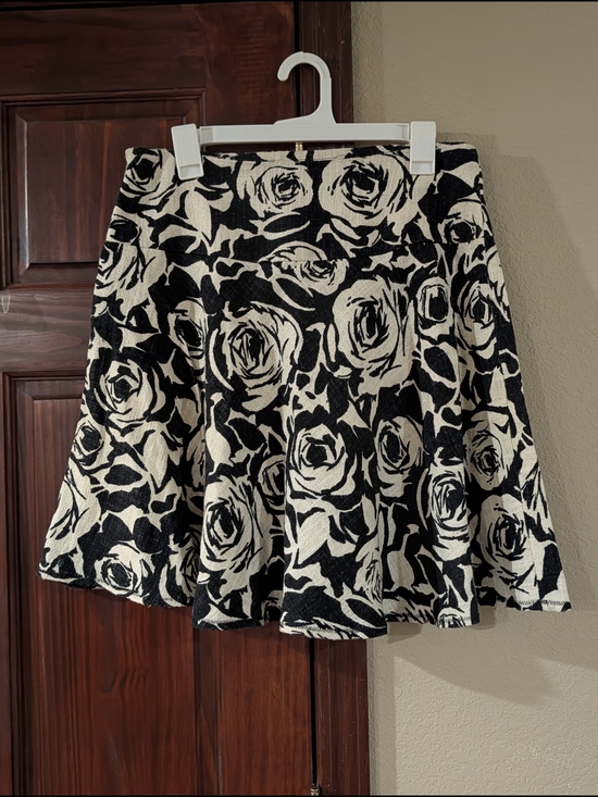 The Limited Dresses & Skirts - The Limited Black & Cream Floral Circle Skirt
